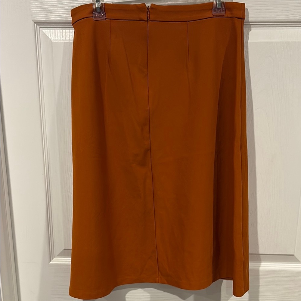 Liz Claiborne Burnt Orange Midi Skirt - Picture 3 of 7
